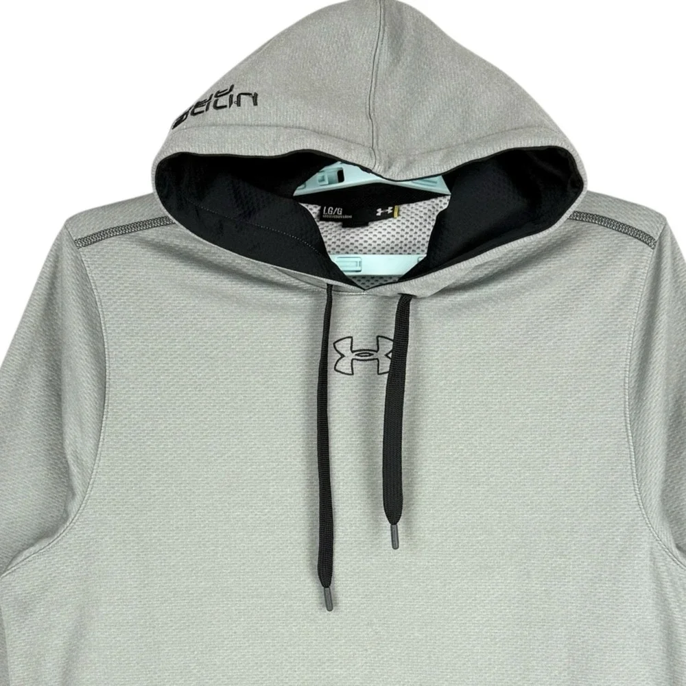 Under Armour Men's Pullover Loose Fit Gray Hoodie Sweatshirt Size L Drawstring